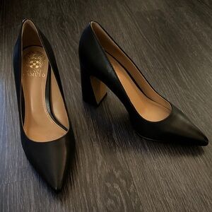 Vince Camuto Black Leather Heels